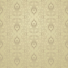 Seamless pattern with Victorian motives. 