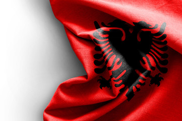 Flag of Albania on white background