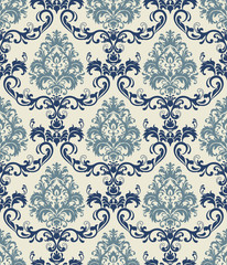 Seamless pattern with Victorian motives. 