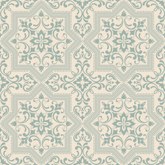 Seamless pattern with Victorian motives. 