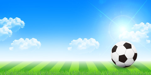 サッカー　空　風景　背景 © J BOY