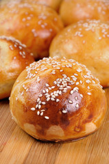 Buns with sesame seeds