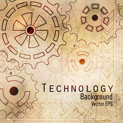 Retro technology background