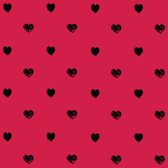  love. Heart drawn with a brush. hearts. pattern with hearts.