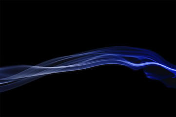 Real photographed abstract smoke on black background.