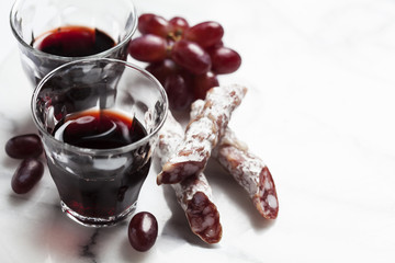 Wine with snacks