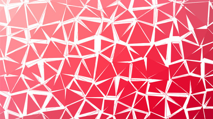 Abstract red vector gradient lowploly of many triangles background for use in design