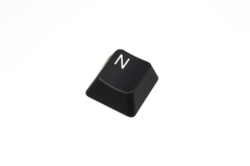 Rotated keyboard key - letter N