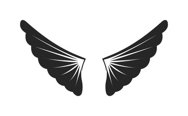 Wings siilhouette vector illustration.
