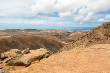 Fototapeta na wymiar Beautiful volcanic mountains on Fuerteventura. Canary Islands. Fuerteventura. Canary Islands