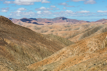 Beautiful volcanic mountains on  Fuerteventura. Canary Islands. Fuerteventura. Canary Islands