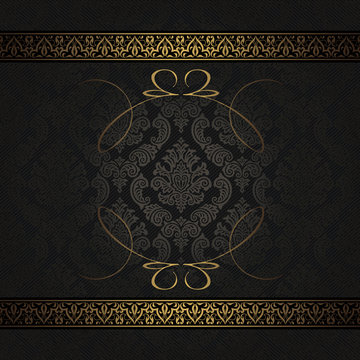 Black And Gold Vintage Background.