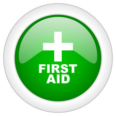 Obraz premium green glossy vector icon isolated