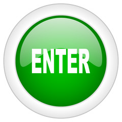 Green glossy vector icon