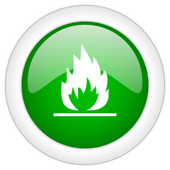 Green glossy vector icon