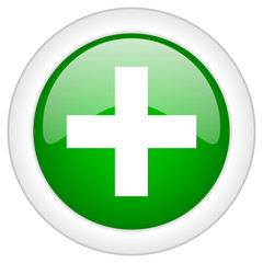 Green glossy vector icon