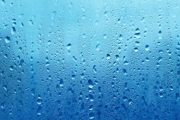 Water drops on glass
