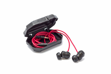 Head phone in the case