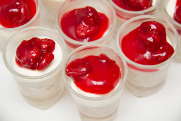 Cherry Cheese in a glass