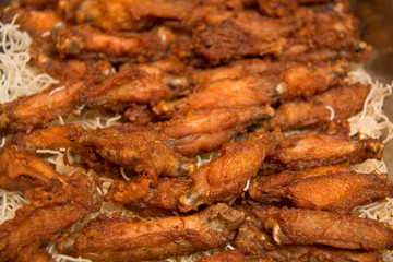 Obraz na płótnie Canvas Close up of fried chicken