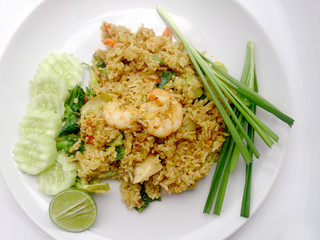 Pad Thai, stir-fried rice noodles with tofu. The one of Thailand's national main dish. the popular food in Thailand. Thai Fried Noodles. Vegetarian Food, healthy food