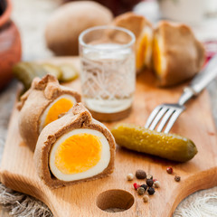 Kokurki, Rye Dough Wrapped Hard Boiled Eggs