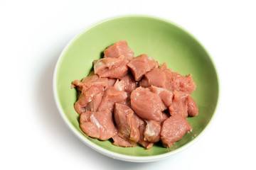 Raw fillet meat steaks