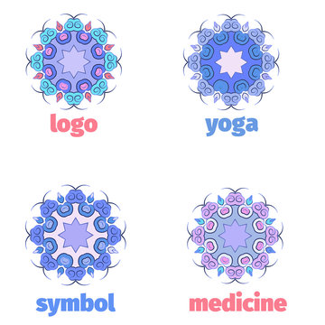 Vector abstract logo design template for alternative medicine, health center and yoga studios - emblem