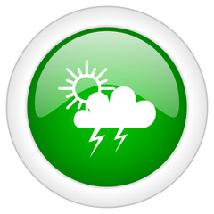Green glossy vector icon