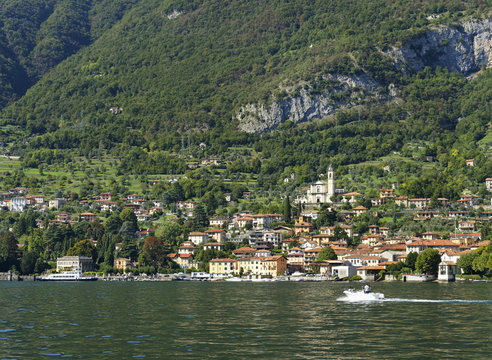 Azzano di Mezzegra,  lies on the northwestern shore of Lake Como between Tremezzo and Lenno at the foot of Tremezzo Mountain, Italy, sept. 2015