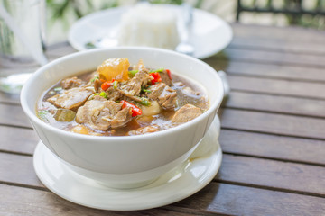 braised pork soup hot and spicy herb what we call 