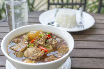 braised pork soup hot and spicy herb what we call 