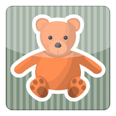 Teddy colorful icon