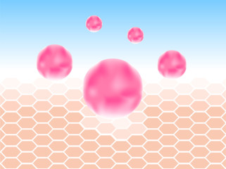 collagen and skin vector . pink collagen