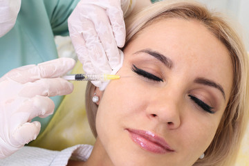 Obraz na płótnie Canvas Rejuvenating facial injections.