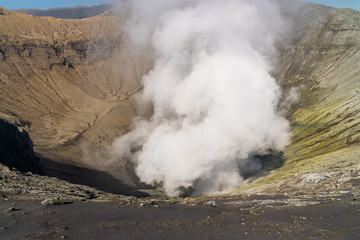 Crater of Bromo volcano, East Java, Indonesia