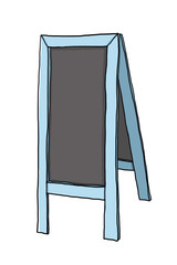 Empty vintage Stand Slate written  cute art illustration