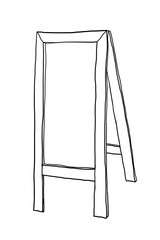 Empty vintage Stand Slate written  cute lineart illustration
