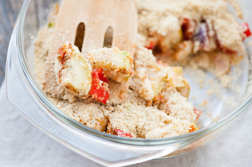 Baked mixed vegetables