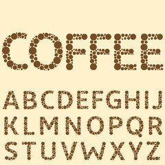 Coffee special alphabet