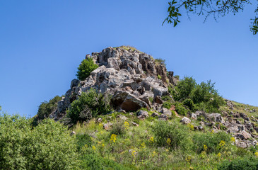 Mountain landscape, Gamla Nature Reserve in Israel