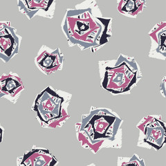 Ethnic boho seamless pattern with decorative flowers. Print. Cloth design, wallpaper.