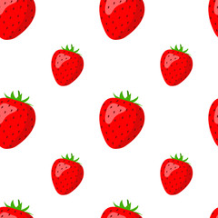 Strawberry seamless background. Vector illustration.