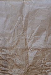 Crumpled brown paper texture. crumpled paper. crumpled texture