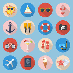 Summer Flat Icon Set