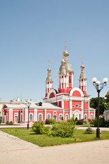Fototapeta na wymiar Ivanovsky Temple of Kazan Monastery, Tambov