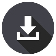 gray flat design vector icon