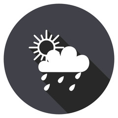 Gray circle flat design vector icon