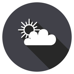 Gray circle flat design vector icon