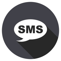 Gray circle flat design vector icon